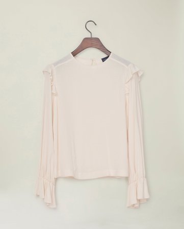 Lexington Bluse med volangdetaljer
