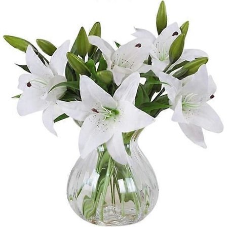 Konstgjorda blommor, 5 st Latex konstgjorda liljor