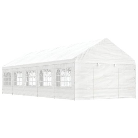 vidaXL Paviljong med tak vit 11,15x4,08x3,22 m polyeten