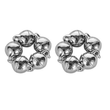 10 stk Magnetiske Hummerlukninger Smykker Halskæde Armbånd Par Armbånd Diy Værktøjer Sølv 0,8x0,8cm Silver 0.8x0.8cm