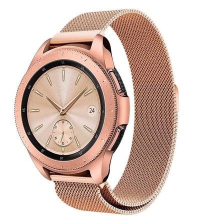 Samsung Galaxy Watch (42mm) milanese ruostumaton ranneke - Ruusukulta