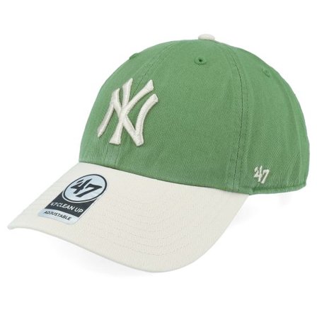 47 Brand - MLB Grön unconstructed Keps - New York Yankees Two Tone Clean Up Green/Beige Dad Cap @ Hatstore