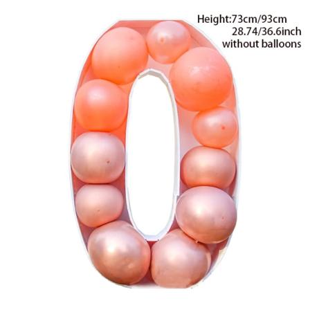 73/93cm Giant Fødselsdag Figur Ballon Fyldningsboks 1 et år 1. Fødselsdag Dreng Pige Jubilæum Baby Shower Køn Afsløring Dekoration 73 cm