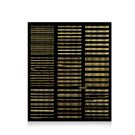 3D Kultaiset Metalliviiva-Tarrat Kynsien Koristeluun Manikyyri Liima-Tarra DP303