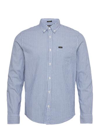 Lee Button Down Skjorte Uformell Blå Lee Jeans*Betinget Tilbud