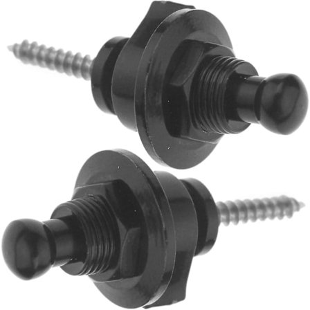 Guitar Rem Lock Knapper Skridsikker Remlås Plukke Pins Bass 2stk Sort