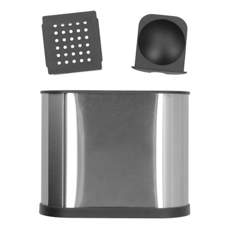 Køkken Rustfrit Stål Bestik Afdrypningsstativ - Opbevaringsstativ til Køkkenudstyr