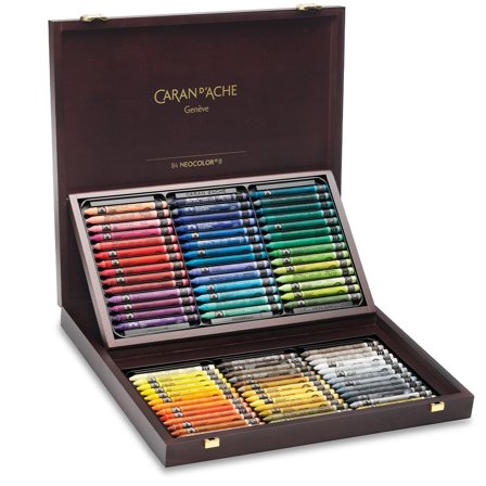 Neocolor II Aquarelle Wooden Box of 84 pcs