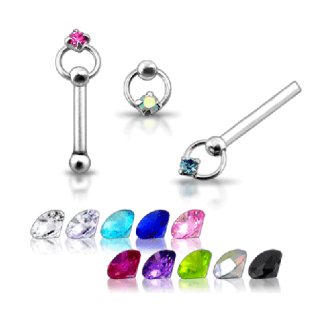 925 Silver Barefoot näsa stud