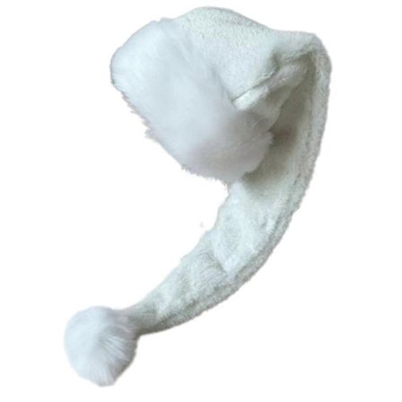 Lång Tomteluva Julhatt med Vit Kant för Julfest Nyår