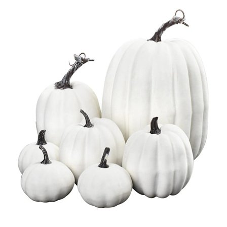 Halloween Simulerings Pumpor Dekoration Set 7PCS Simulering Pumpa Modell Konstgjord Pumpa Dekoration Falsk Pumpa Spricka