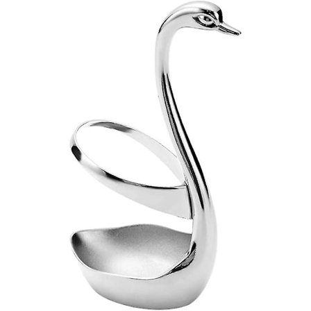 Haarukka-lusikka-teline Ruostumaton Teräs Joutsenjalusta Astiateline Astioiden Järjestäjä Lusikkatelineet (väri: hopea) (1 kpl)