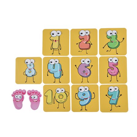 12 st/set spel golvdekal DIY barn spel golvdekal tecknad nummer klistermärke för barnkammare