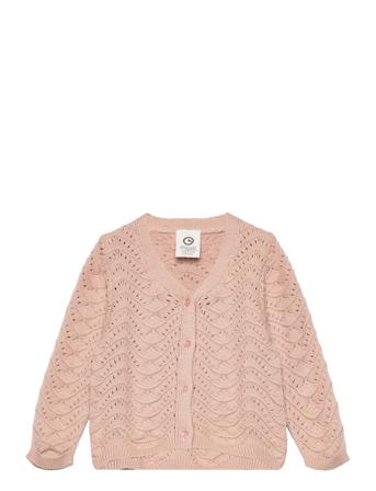 Knit Needle Out Cardigan Baby Strikkegenser Cardigan Rosa Müsli By Green Cotton*Betinget Tilbud