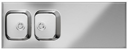 Purus Basic H PBH-1600 Diskbänk 1600x600x30 mm, vändbar, rostfri, Kök