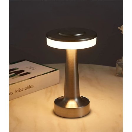 Portable Led Bedside Lamp, Gold Cordless Table Lamp With 3 Color Changing, Stepless Dimming, Rechargeable Night Light For Bedroom Work Study Bars Rest