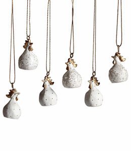 Hängande hönor 6-pack Vit - Påsk - Nääsgränsgården