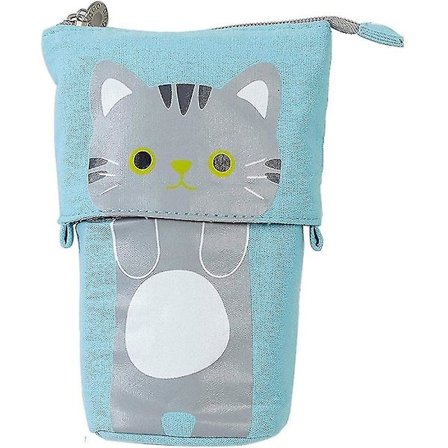 Pennal Transformer Stativ Oppbevaring Penneholder Pu Tegneserie Søte Katt Pennal Skrivesaker Pennal Boks For Student College Voksen Skoleartikler &