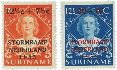 Suriname 1953 - NVPH 295/96 - Ubrugt