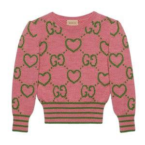 Kids - Gucci Pink GG Knit Sweater 10 Years - Jumpers and knitwear - 10 years - Pink