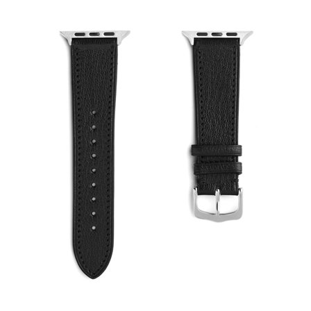 Sully läderarmband av getskinn till Apple Watch 42/44/45mm - Svart | Armband Från Yedi