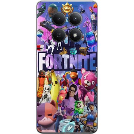 Kompatibelt Mobildeksel til Xiaomi Redmi Note 15 5G Fortnite kollasje Victory Royale karakterer skinner plyndre fargerik Fortnite spill design