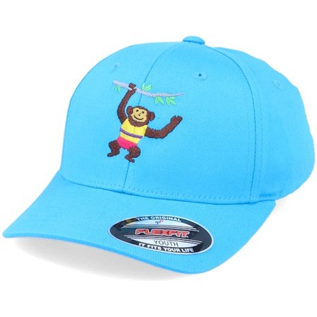 Kiddo Cap - Azul flexfit Gorra - Kids Climbing Monkey Hawaii Ocean Flexfit @ Hatstore