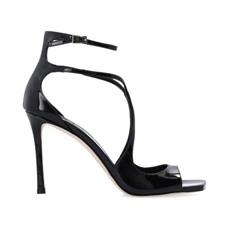 Jimmy Choo, Azia Heeled Sandals Zwart, Dames, Maat:37 EU,leer