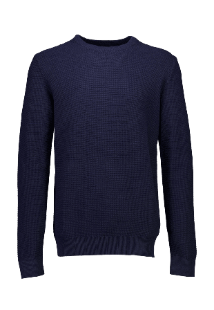 Lindbergh Recycle structure knit jumper Tröjor Herr Blå M