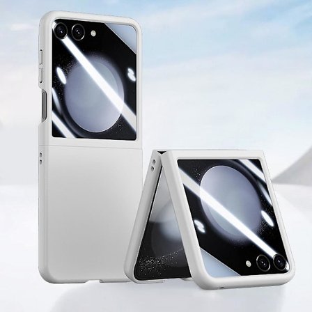 Z Flip 5 Gennemsigtigt Cover, Slankt PC-cover med hudfornemmelse og stødabsorberende egenskaber, kompatibelt med Samsung Galaxy Z Flip 5 med 