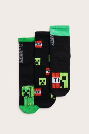 Kappahl | 3-pk. sokker Minecraft | Svart