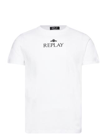 T-Shirt Regular Pure Logo T-shirts Short-sleeved Hvit Replay*Betinget Tilbud
