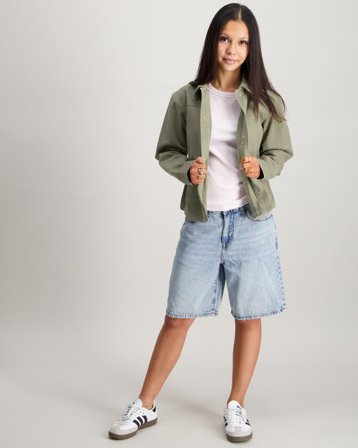 VERO MODA VMJAMIE LS COLORED SHACKET MIX GIRL Groen Jassen Meisjes - Kids Brand Store