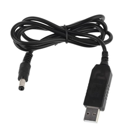 USB To för DC 12V 1,5A Justerbar spänning Step Up 5,5x2,1mm Kabel Power Boost Li