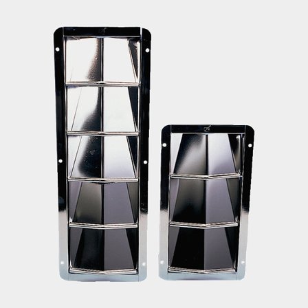 Ventilační mřížka, nerezová ocel, 208 mm x 112 mm, stříbrná