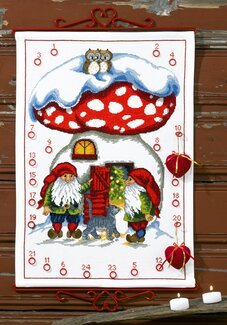 Broderipakke Kalender Fluesopphuset - Permin