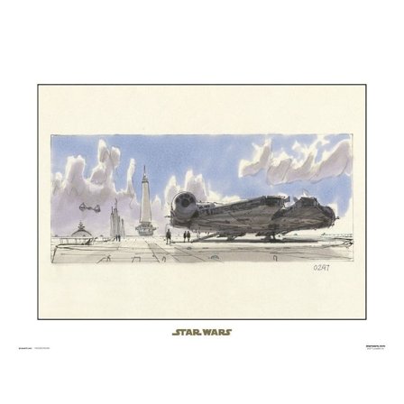 STAR WARS - CONCEPT ART - MILLENNIUM FALCON - Art Print