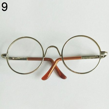 Søde runde stel Plys dukke briller 9 9