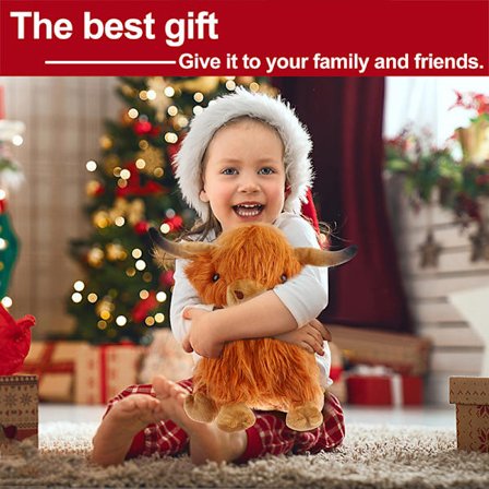 Høylandsfe Plysjleke Mykt Kosedyr