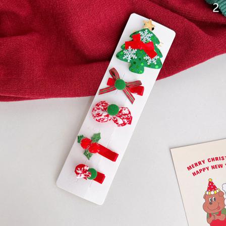 5st Barn Hårnål Juldekoration Hårklämmor Baby Hea