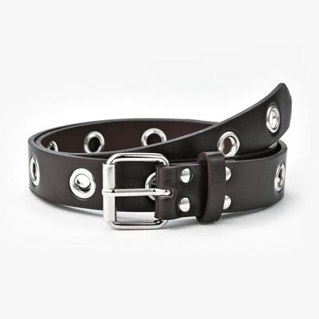 Damebelter Enkelt hulbelte for kvinner dekorative jeans Øyeknappbelte for kvinner Brown 110*2.8cm