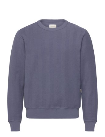 Aimé Leon Dore Herringbone Terry Uniform Crewneck Sweatshirt - Blue - L