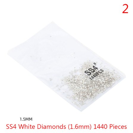 1440 st Crystal Nail Art Stones Flatback Strass för Nail A