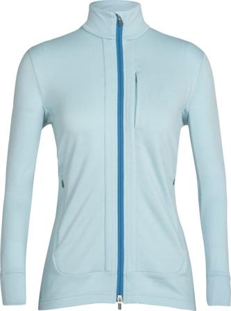 Icebreaker Women's Quantum III LS Zip Women Mid layer tops Blue S