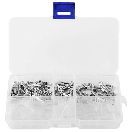 Honkontakter Flatstift Kabelsko Krympterminal 2.8/4.8/6.3mm med Transparenta Hylsor