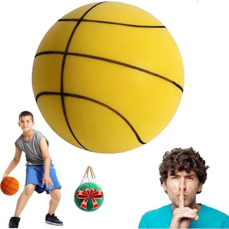Tyst basketboll 29,5 tum, standard Hush Handle basketboll, tyst basketboll dribbling inomhus gul Yellow Number 3
