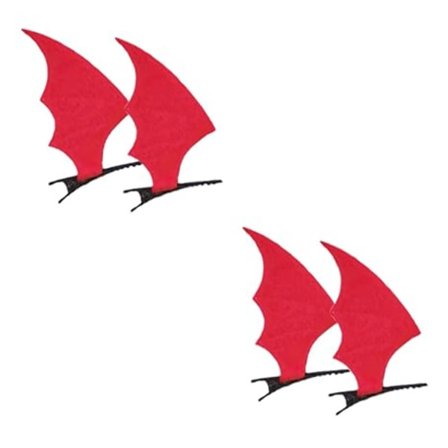 2 par Halloween tegneserie flagermus ører flagermus vinger hårklemmer hår tilbehør