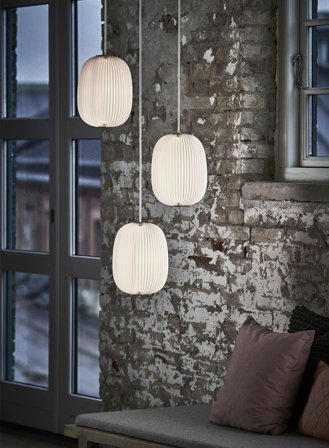 Lamella 4 taklampe - hvit/gull