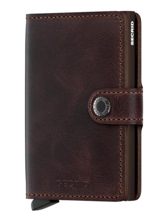 Secrid Miniwallet Vintage Secrid Wallet, ref.: Mv-chocolate, trade line: Miniwallet Vintage, colour: chocolate, material:100% cow leather / 100% 