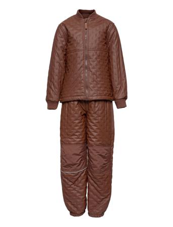 Pu-Coated Thermal W. Lining Outerwear Thermo Outerwear Thermo Sets Ruskea CeLaVi